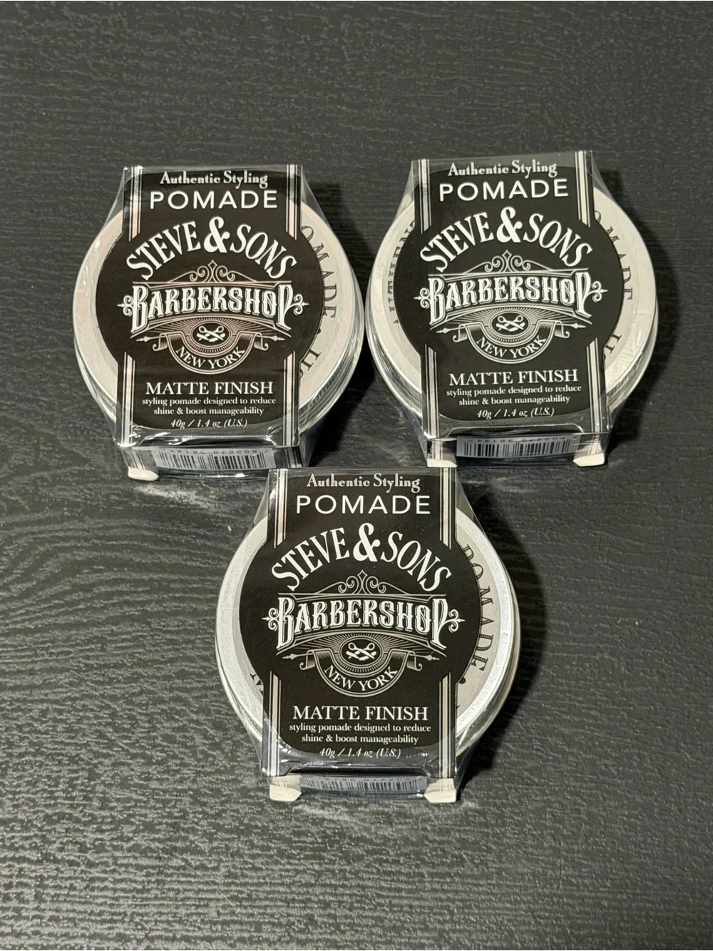 3 Men’s Hair Pomade by Barbershop Matte Finish